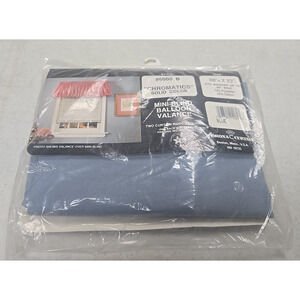 NEW Vintage Corona Curtain Blue Mini-Blind Balloon Valance Drape Curtain 88"x23"